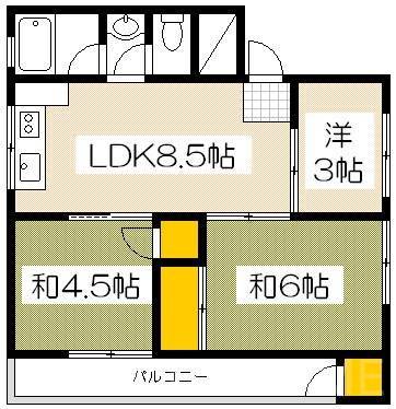 広島市西区庚午北のマンションの間取り