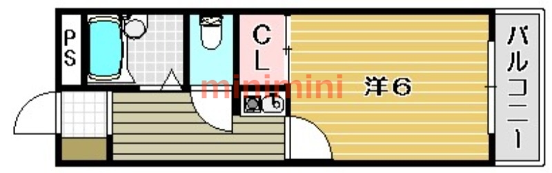 茨木市丑寅のマンションの間取り