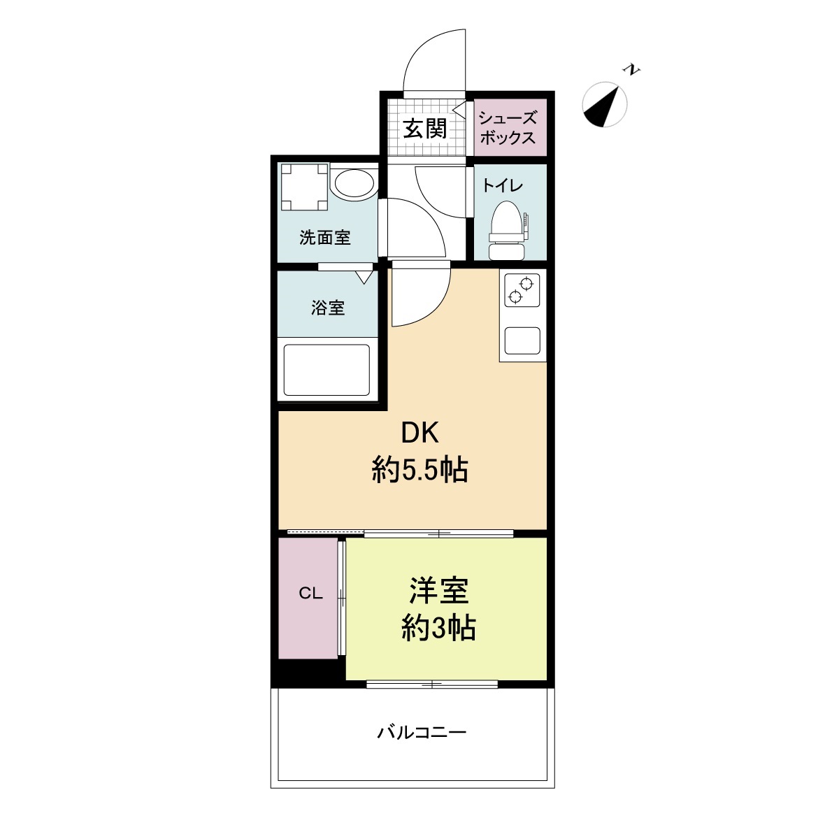 セレニテ神戸元町クレアの間取り