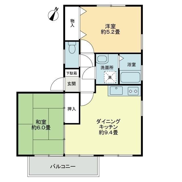 高松市国分寺町福家のアパートの間取り