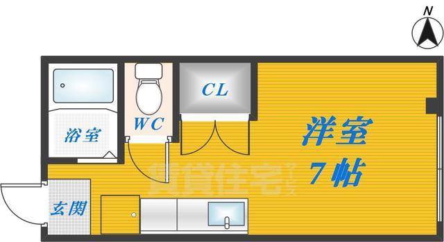 東大阪市高井田本通のマンションの間取り