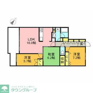 福岡市東区香椎照葉のマンションの間取り