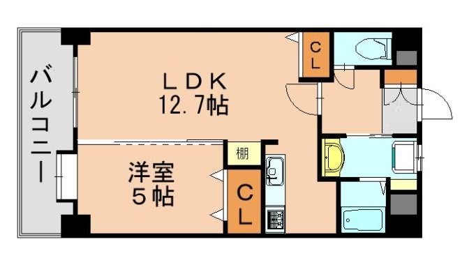 福岡市博多区井相田のマンションの間取り