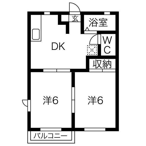 サントノーレＡの間取り