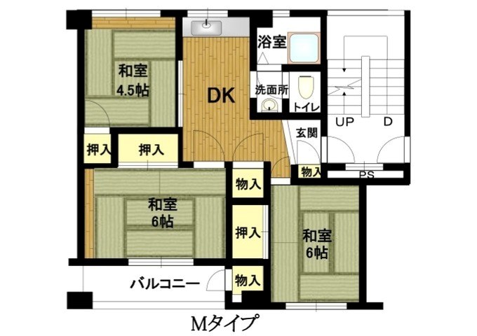 東垂水南 7号棟の間取り写真