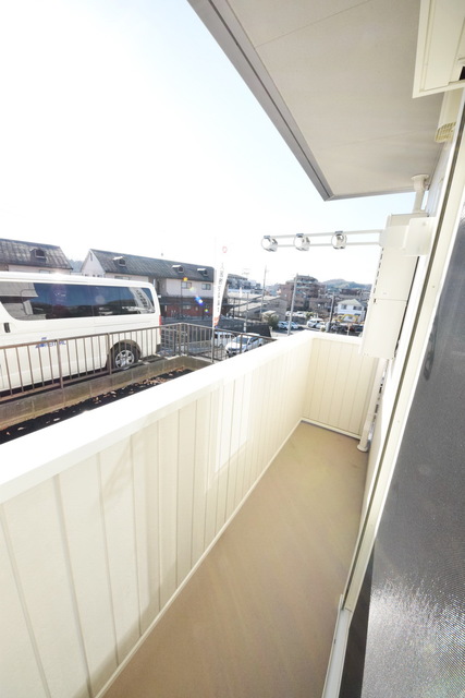 バルコニー　～今日は朝からお洗濯～
