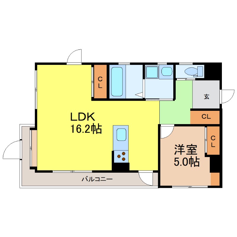 地下鉄名城線 上前津駅 徒歩9分 4階建 築5年の間取り写真