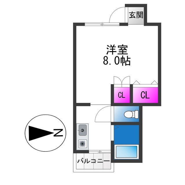 近鉄大阪線 長瀬駅 徒歩4分 4階建 築54年の間取り写真