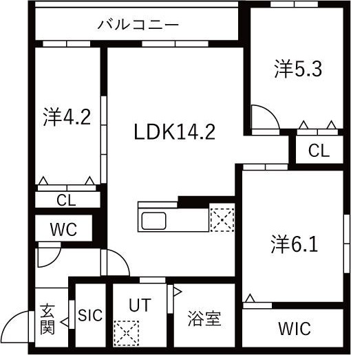 S.Uスクエアの間取り写真