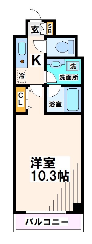 ＪＲ南武線 府中本町駅 徒歩7分 3階建 築15年の間取り写真