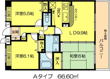 フレッチェII(ふれっちぇつー)の間取り