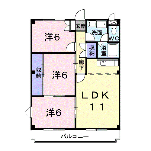 ブルージュ名和の間取り