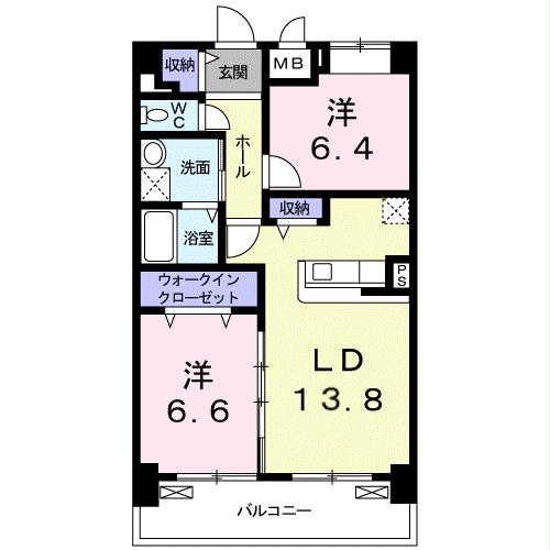 福山市光南町のマンションの間取り