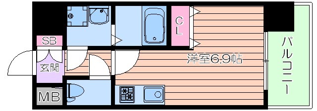 クレアート大阪トゥールビヨンの間取り