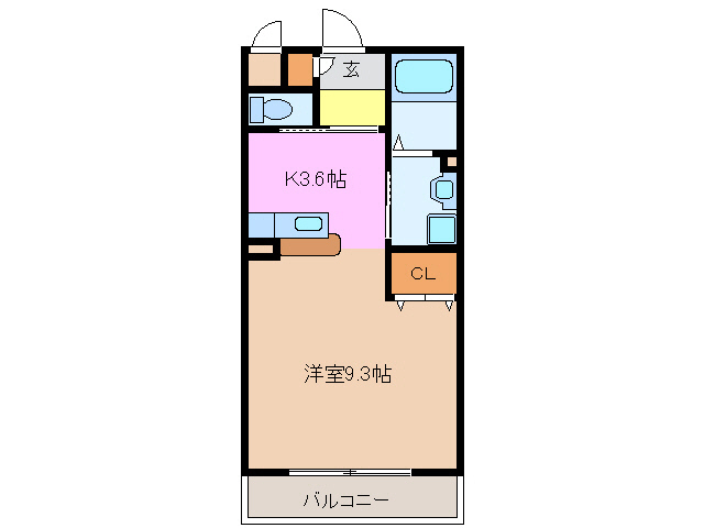 松阪市川井町のマンションの間取り