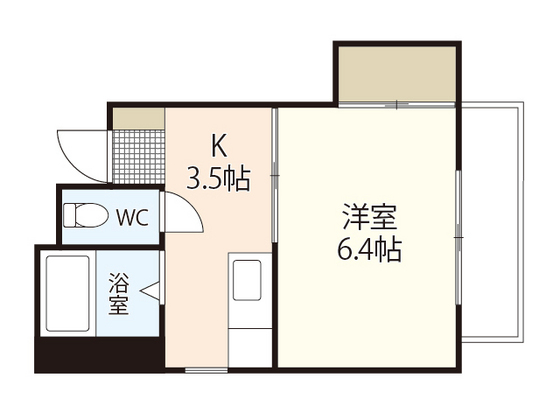 広島市西区高須のマンションの間取り