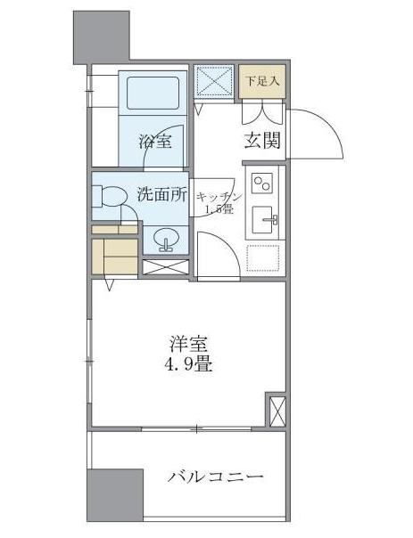 中央区日本橋茅場町のマンションの間取り