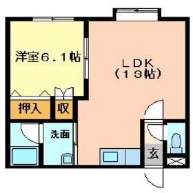 Ｍハイツ宮の森６の間取り