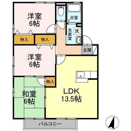 カサグランデＭ．Ｋ　Ａ棟の間取り