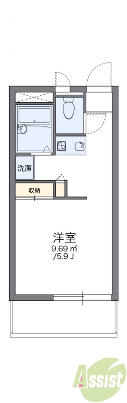 神戸市兵庫区熊野町のマンションの間取り