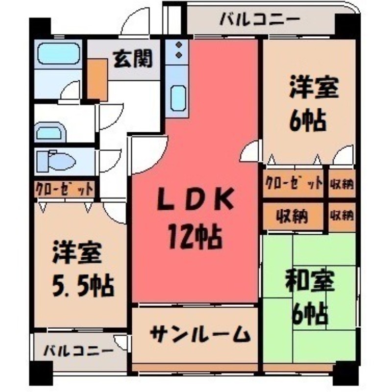 ドゥペールサンシャインの間取り