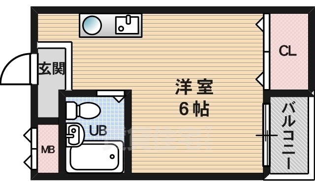 大阪市西淀川区佃のマンションの間取り