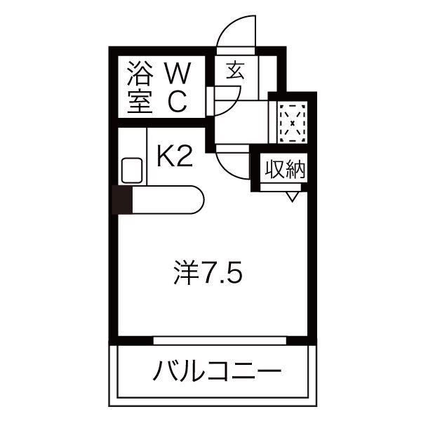 札幌市東区北十九条東のマンションの間取り