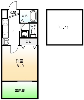 小牧市小牧のアパートの間取り