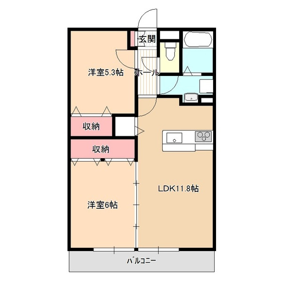 マンション花水木の間取り