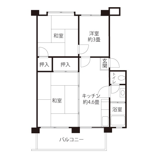 ＪＫＫ東京　本町田住宅6-401の間取り