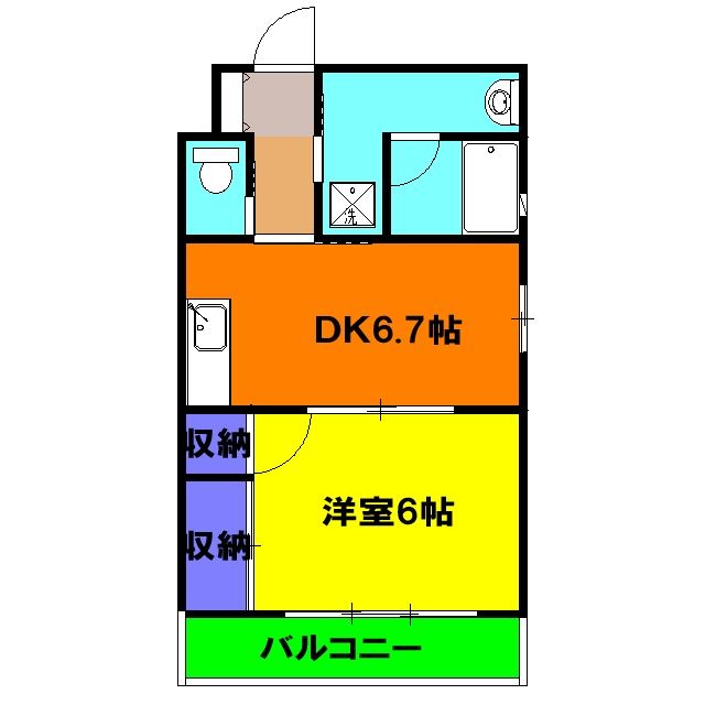 藤枝市田沼のマンションの間取り