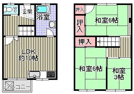 杭瀬団地１０号棟の間取り