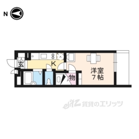 舞鶴市倉梯町のアパートの間取り