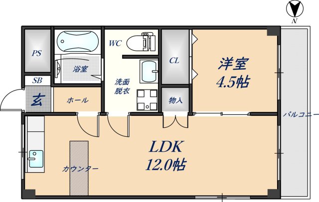 美鈴マンションの間取り