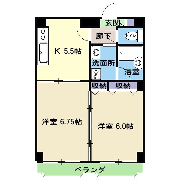 大和市南林間のマンションの間取り