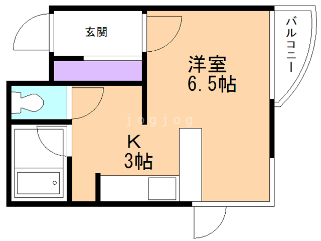 札幌市東区北十二条東のマンションの間取り