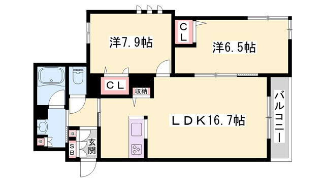 シャーメゾンフルールの間取り