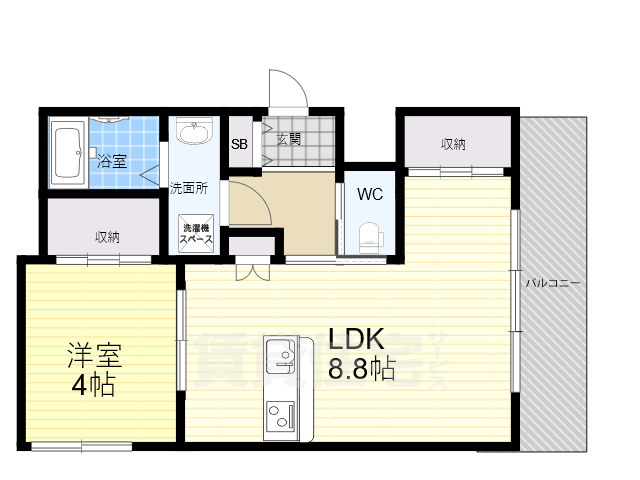 西宮市郷免町のマンションの間取り