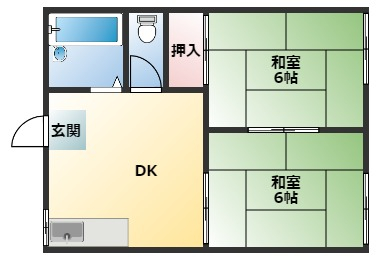 善通寺市稲木町のアパートの間取り