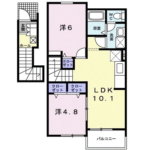 ブルックロードＫの間取り