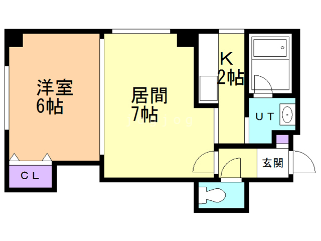 札幌市東区北三十六条東のマンションの間取り