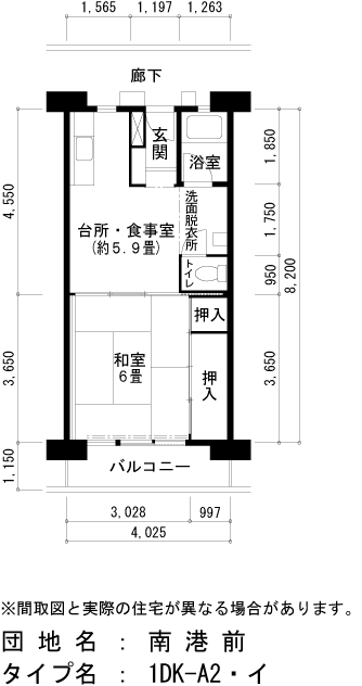 ＵＲ南港前の間取り