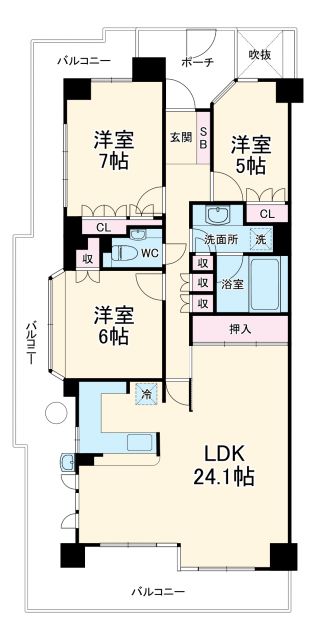 サンクタス南千里の間取り