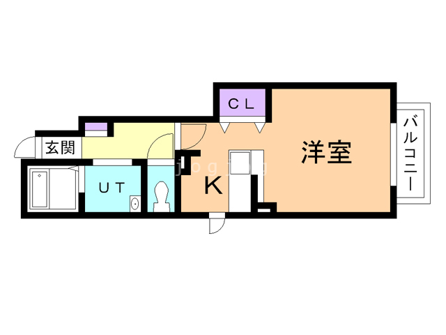 岩見沢市南町八条のアパートの間取り