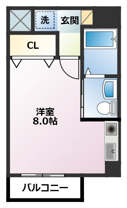 川崎市中原区木月のマンションの間取り