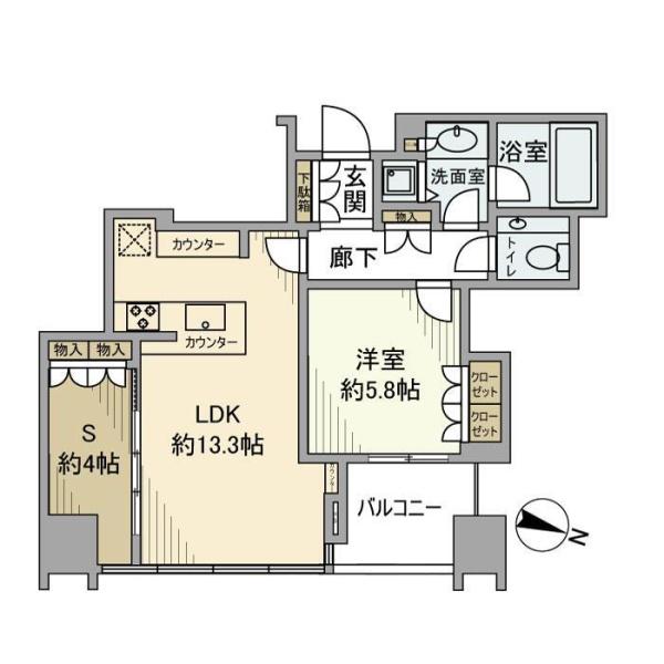 品川区大崎のマンションの間取り