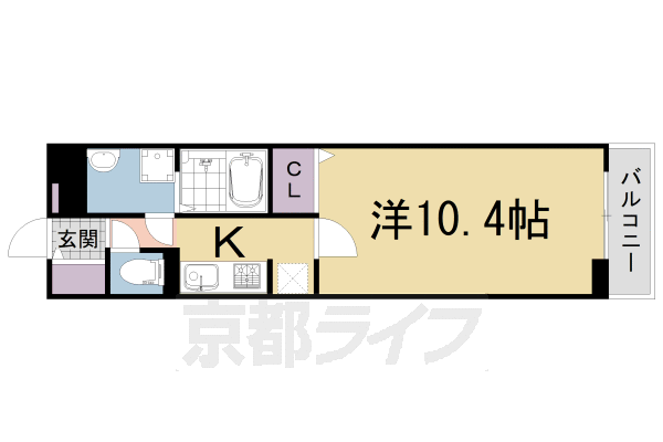 京田辺市草内一ノ坪のアパートの間取り