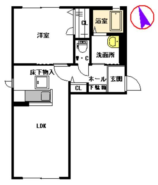 シャーメゾンＳの間取り