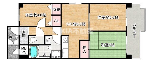 朝日プラザ北田辺の間取り