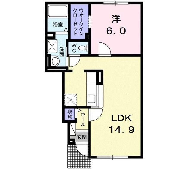 弘前市大字取上のアパートの間取り